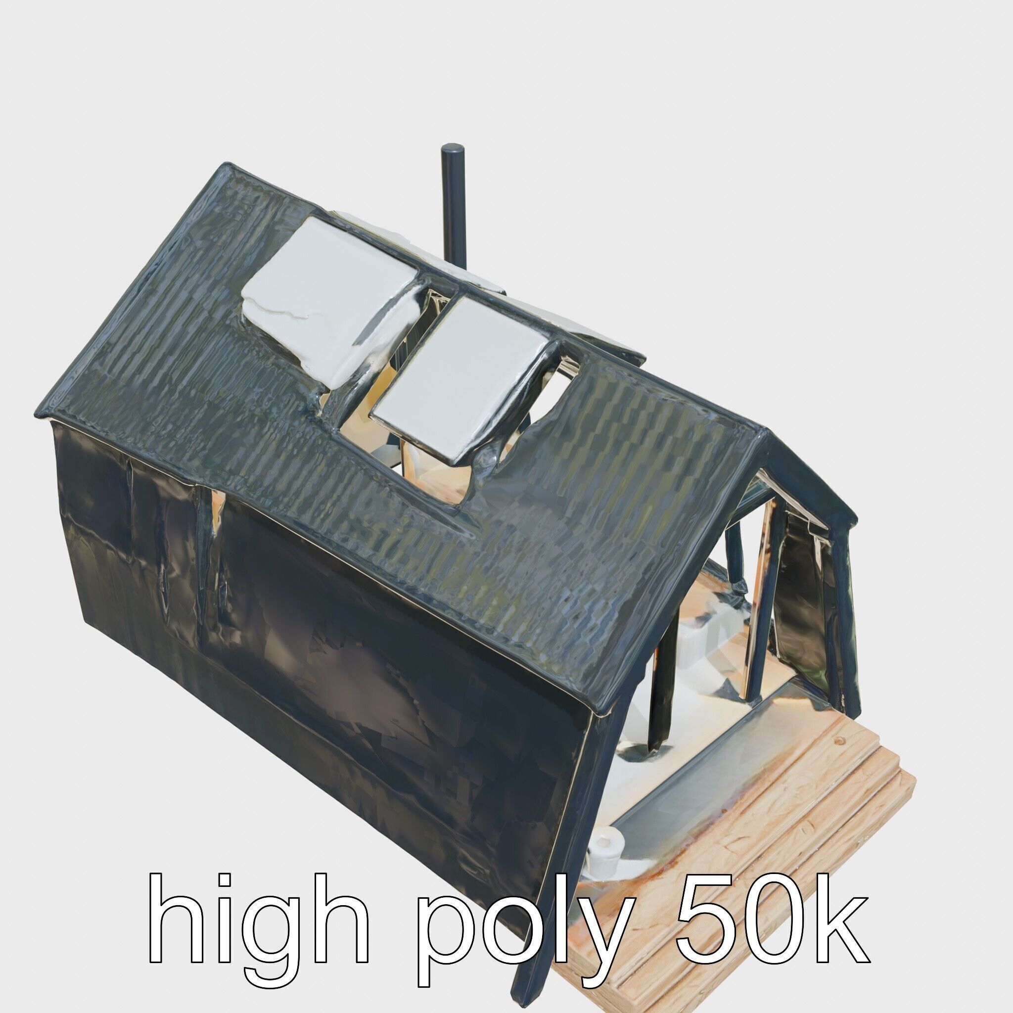 A-frame Cabin with Black Exterior model pack Low-poly 3D model_33