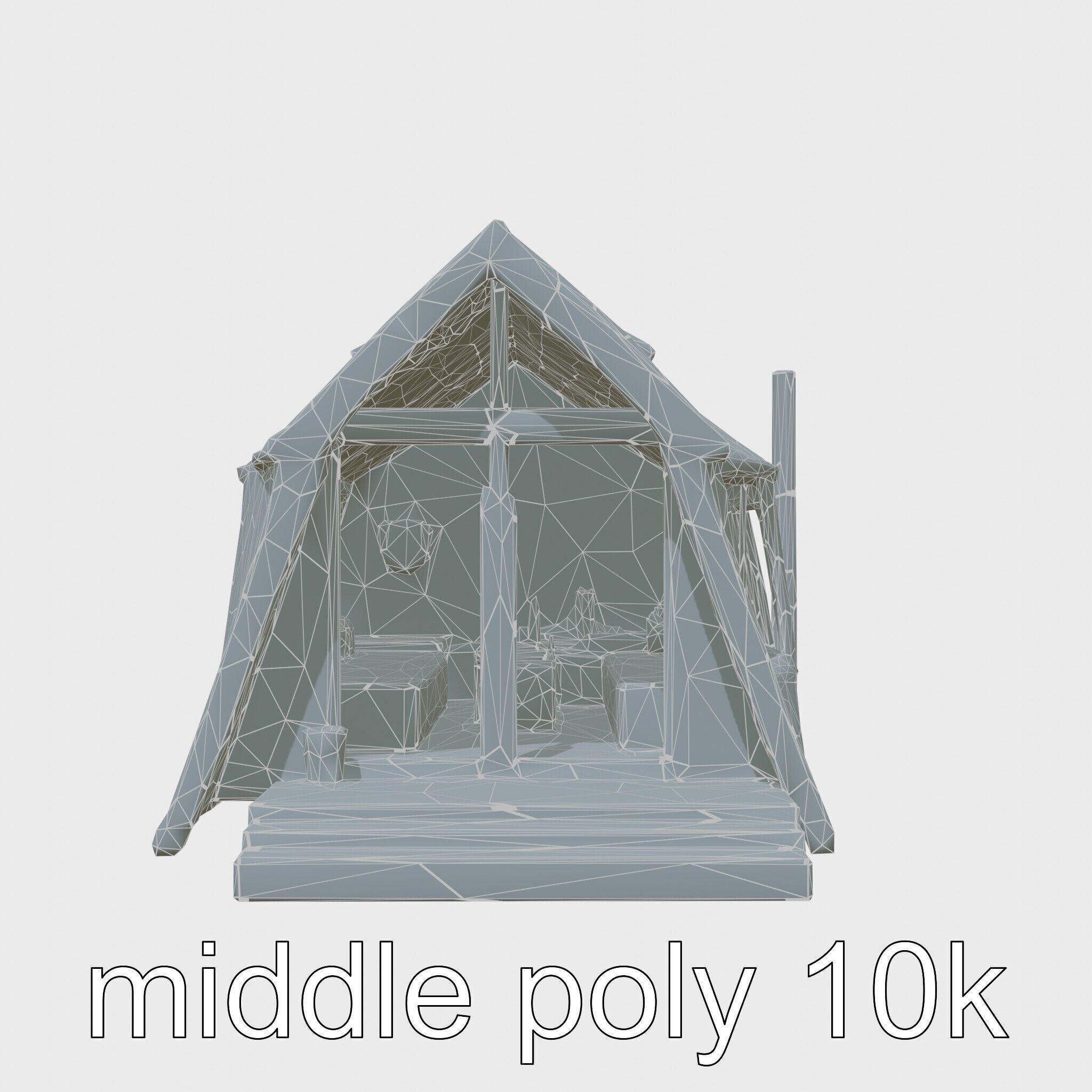 A-frame Cabin with Black Exterior model pack Low-poly 3D model_30