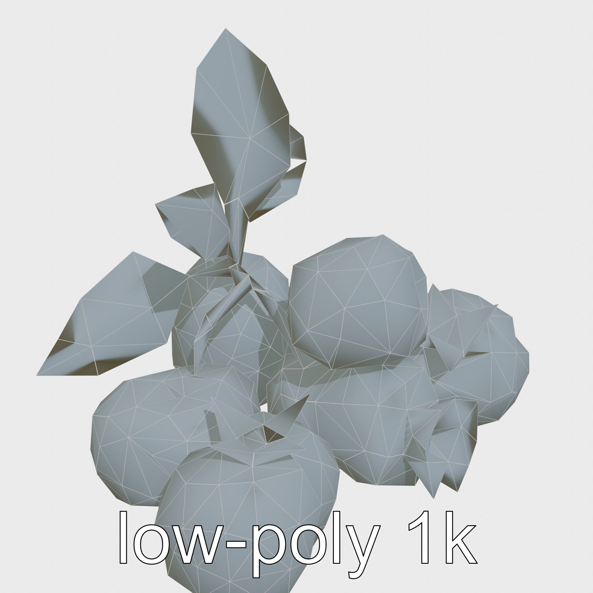 Raspberry Cluster with Texture model pack Low-poly 3D model_21