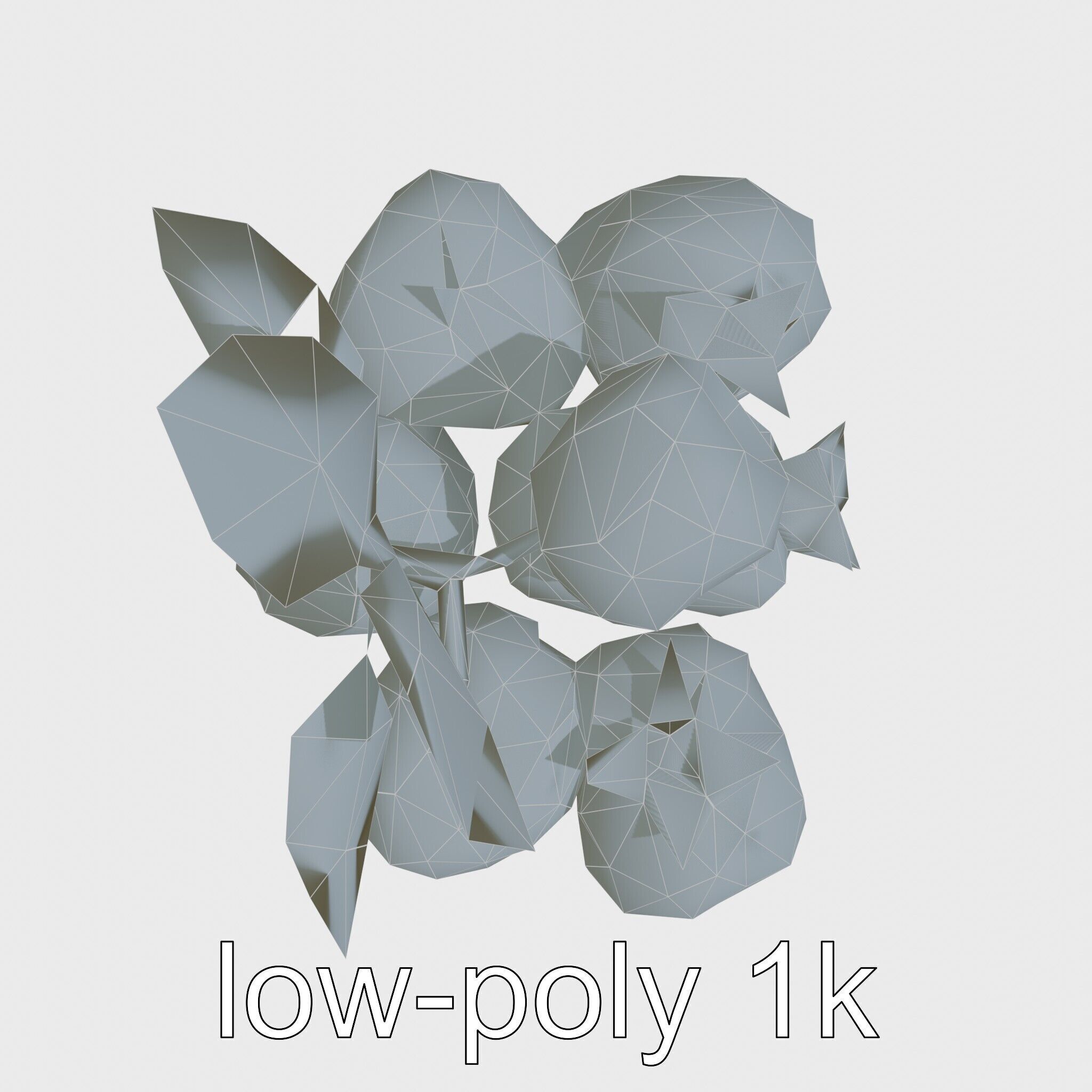 Raspberry Cluster with Texture model pack Low-poly 3D model_23