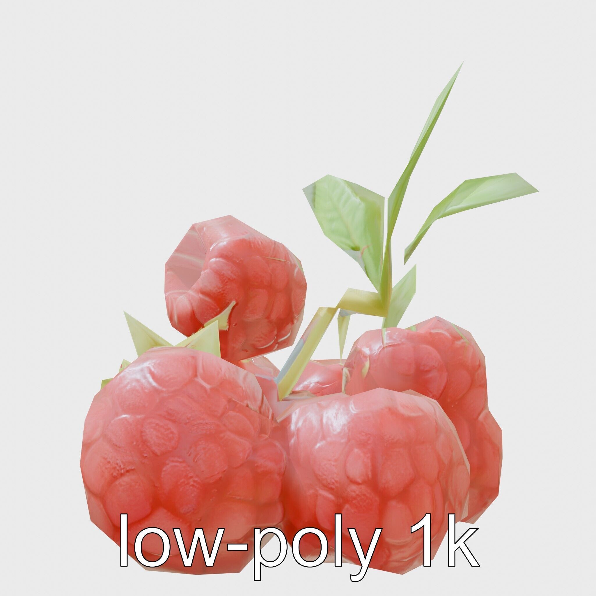 Raspberry Cluster with Texture model pack Low-poly 3D model_7