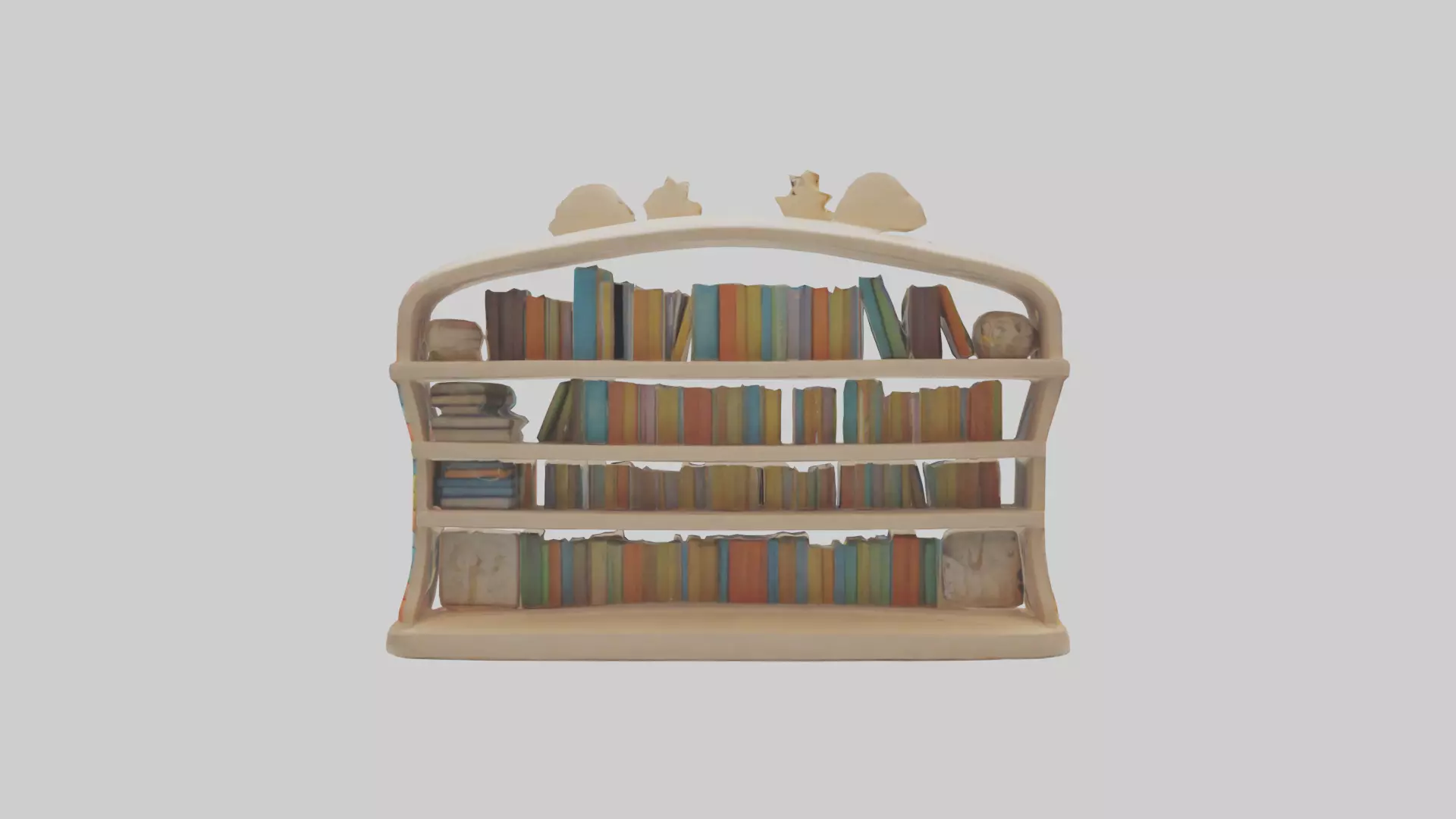 Cartoon Book Shelf model 3D model_0