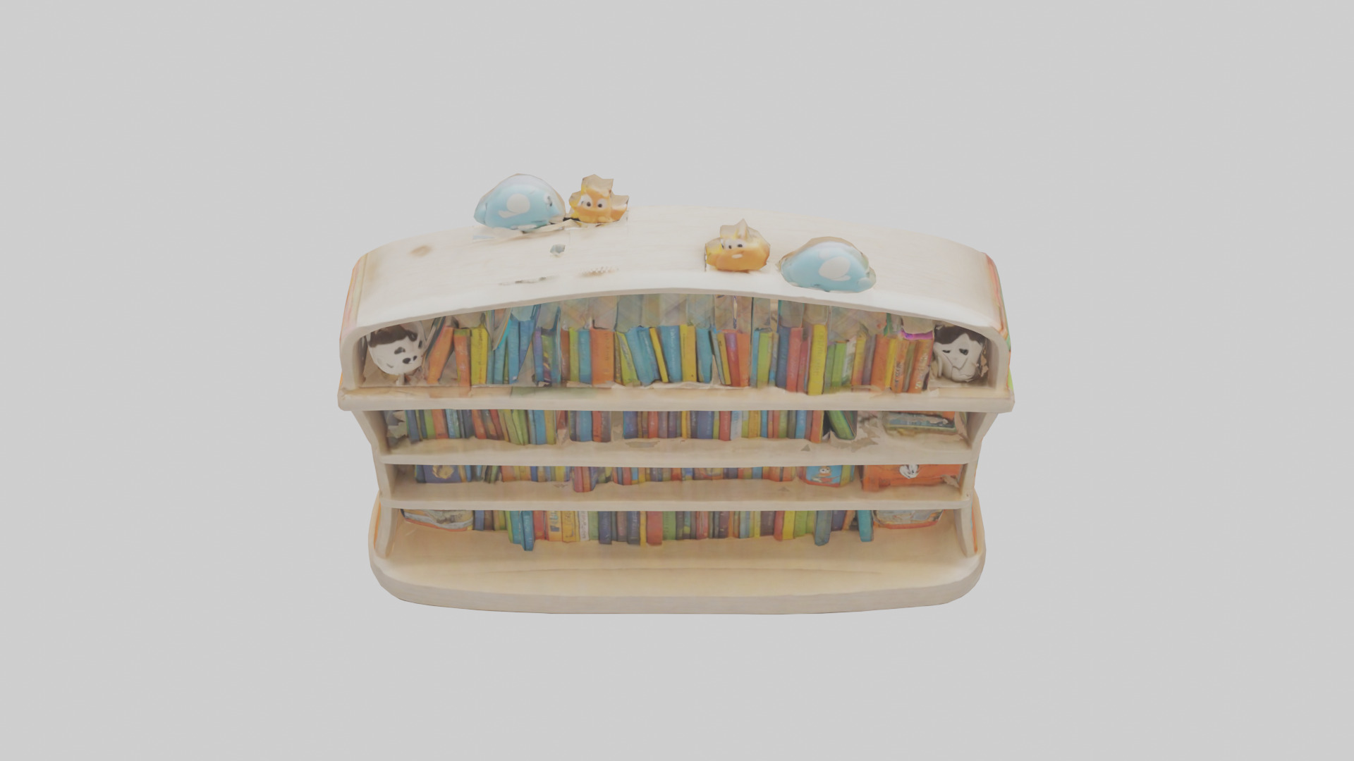 Cartoon Book Shelf model 3D model_16