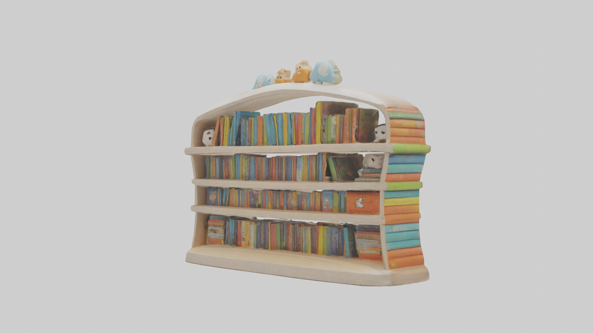 Cartoon Book Shelf model 3D model_8