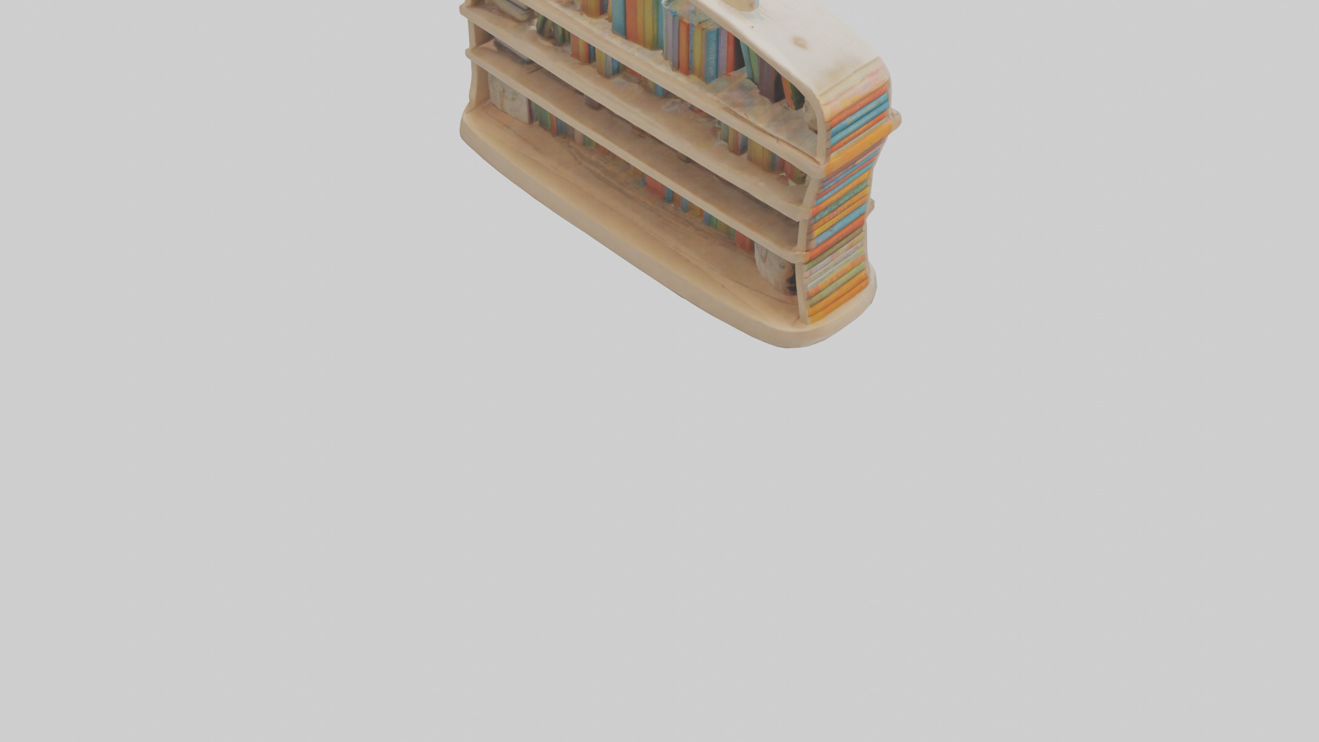 Cartoon Book Shelf model 3D model_4