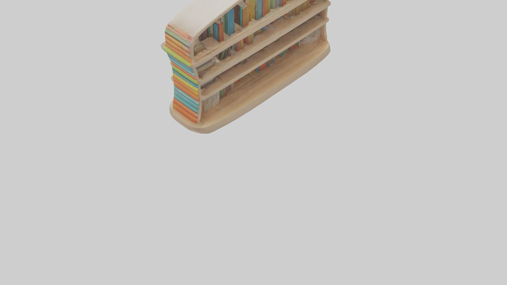 Cartoon Book Shelf model 3D model_3