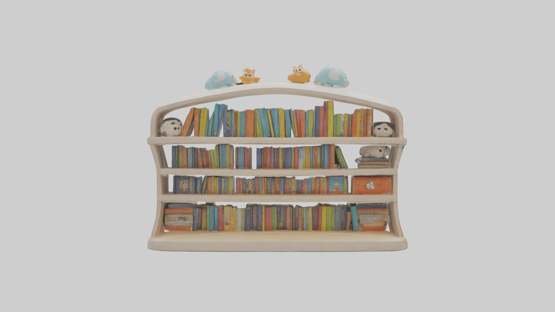 Cartoon Book Shelf model 3D model_9