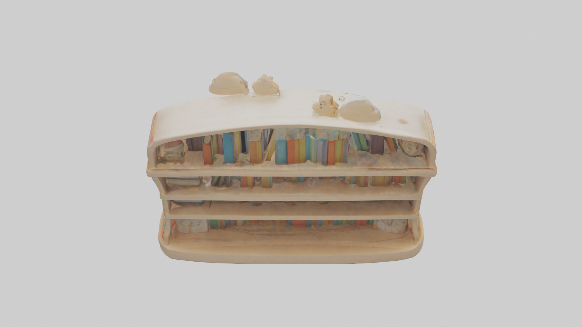Cartoon Book Shelf model 3D model_15