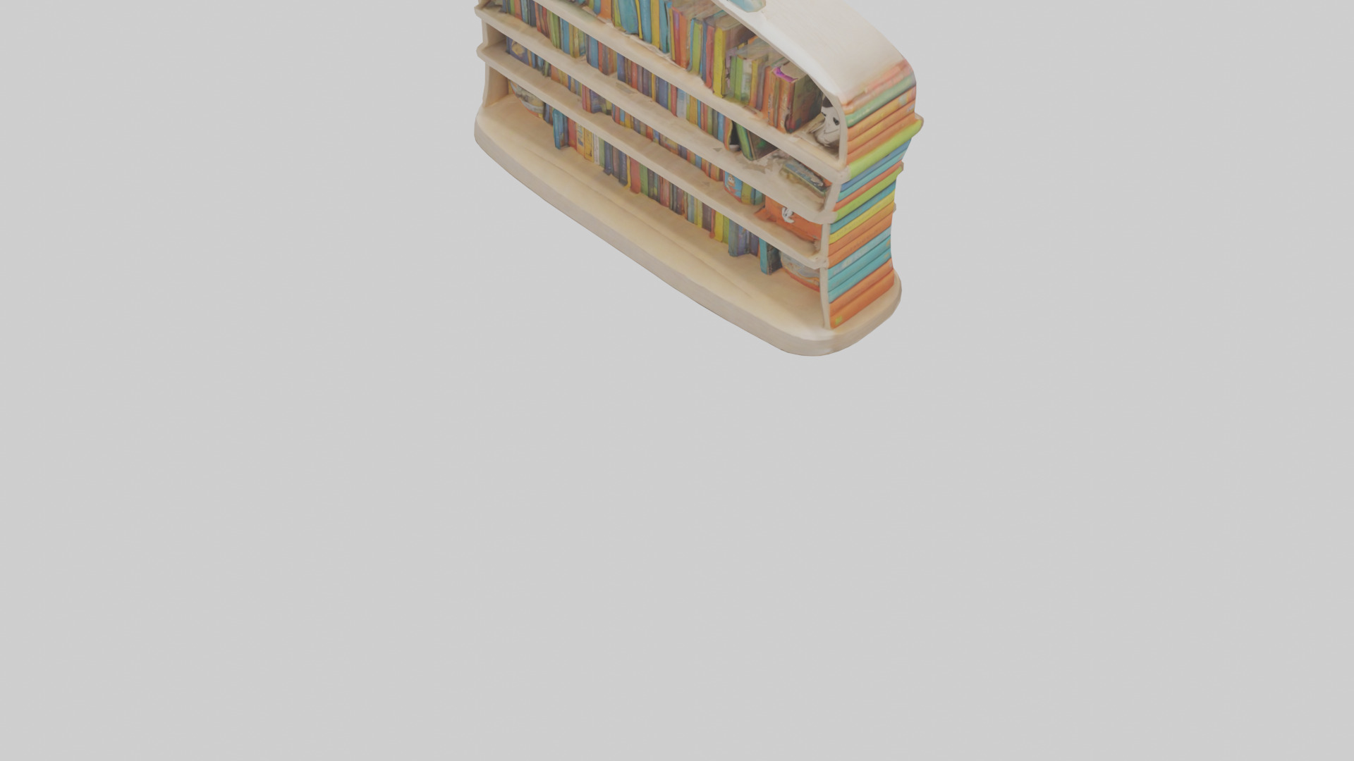 Cartoon Book Shelf model 3D model_5