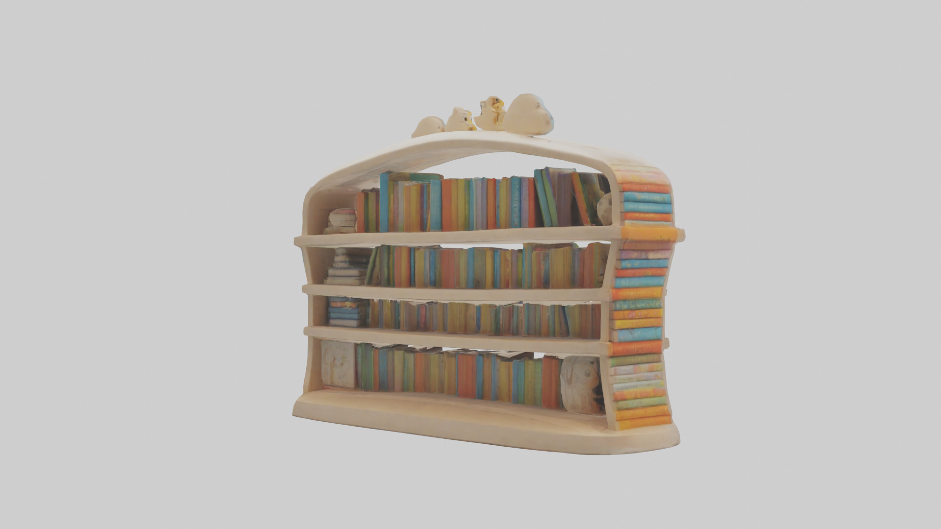 Cartoon Book Shelf model 3D model_2