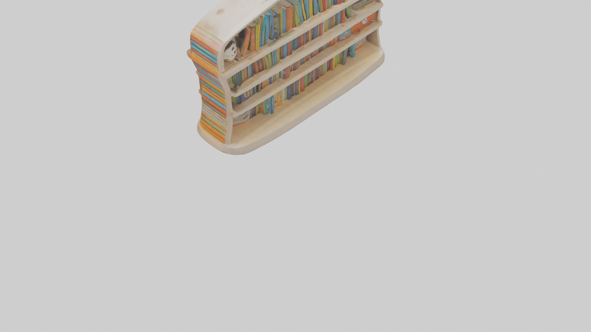 Cartoon Book Shelf model 3D model_6