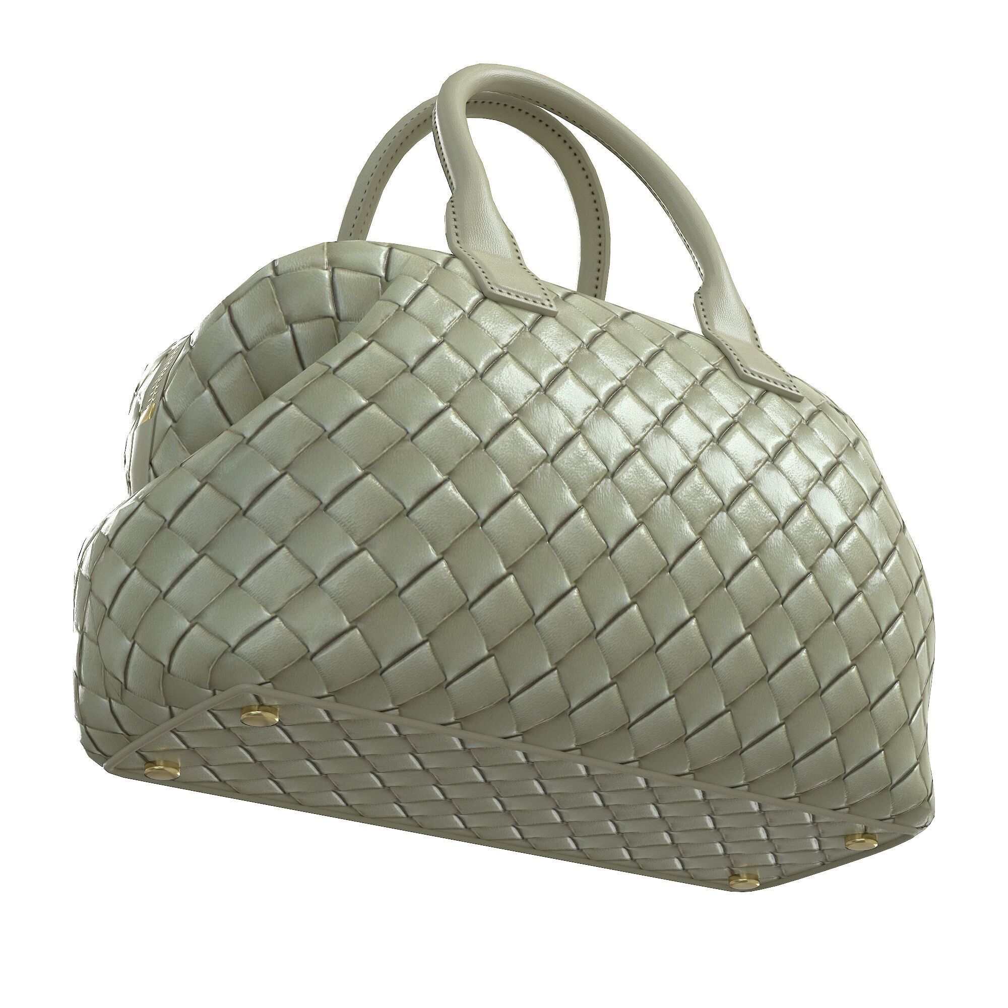 Bottega Veneta Bauletto Intrecciato Bag Low-poly 3D model_3