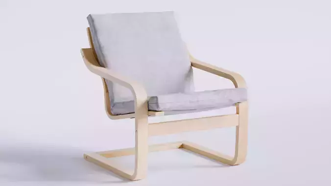 Ikea Poang armchair 3D model