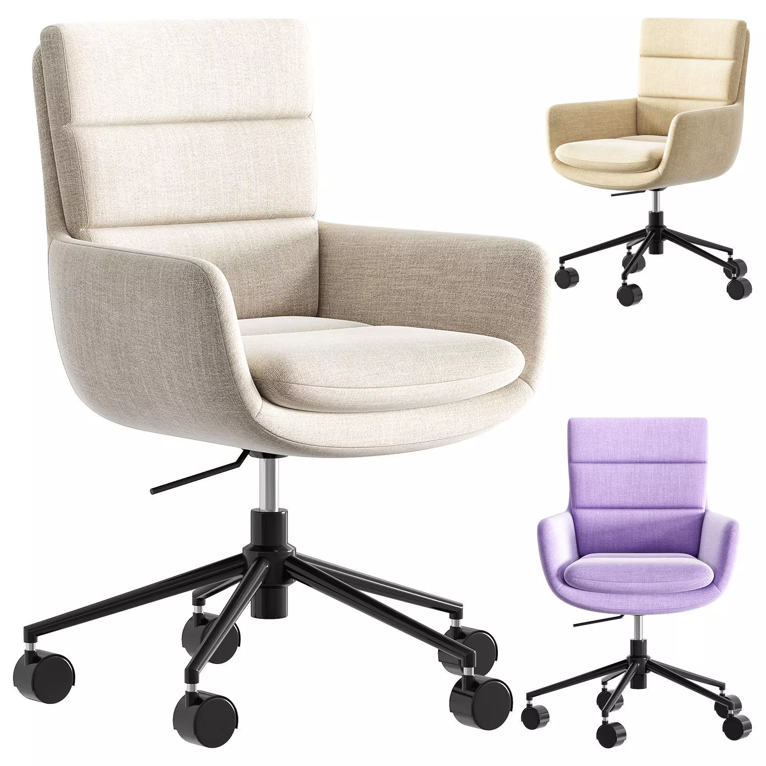 Sendai Swivel Armchair by Minotti 3D model