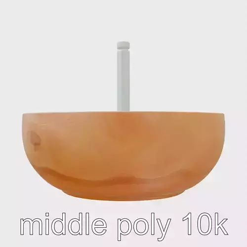 Natural Wooden Sink with Waterfall Faucet Model Pack