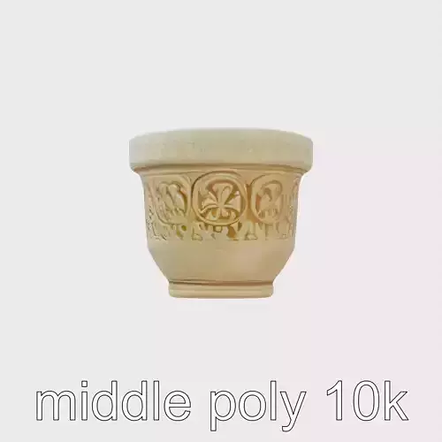 Oval Stone Bathtub Carved Luxury model pack