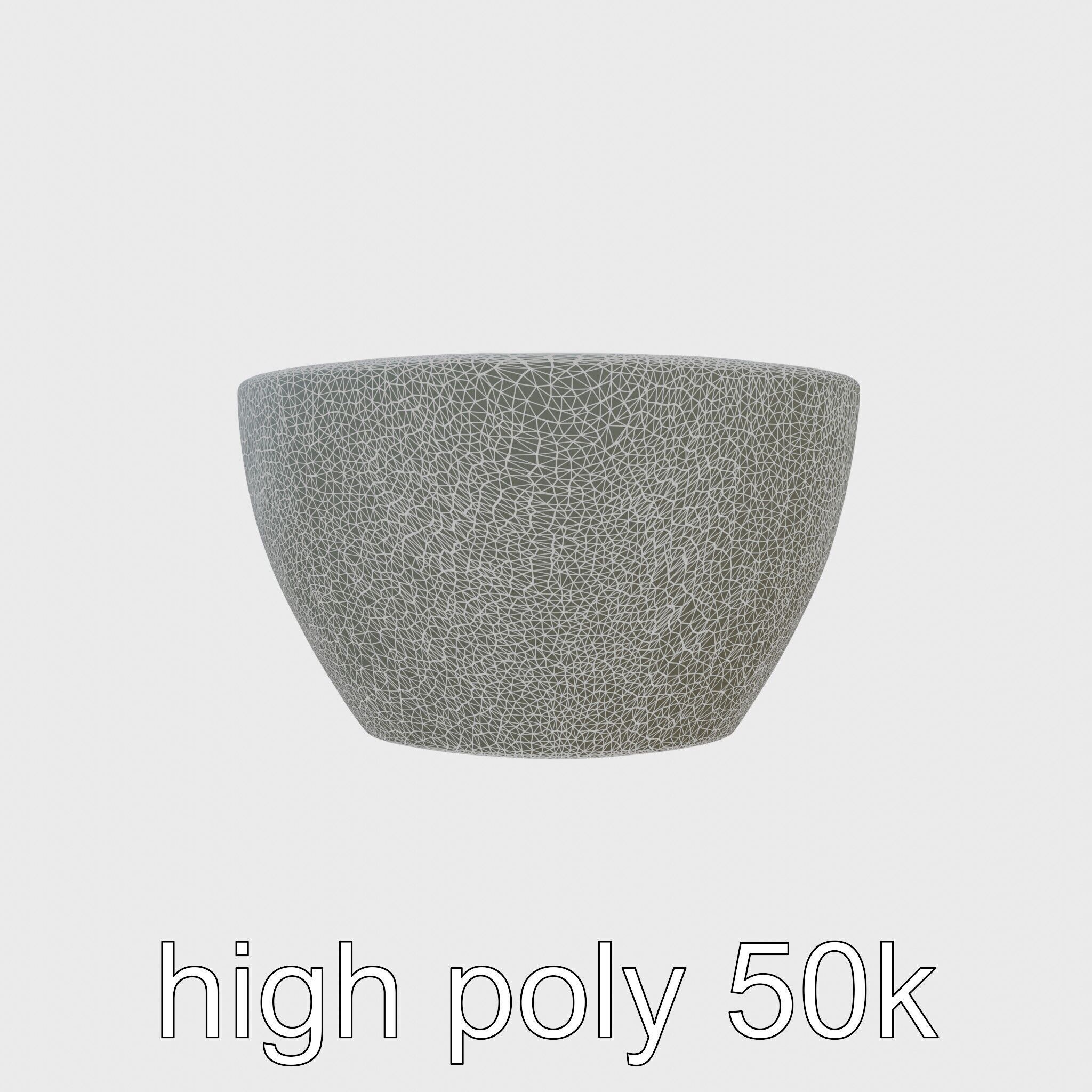 Stylized Oval Stone Bathtub model pack Low-poly 3D model_8