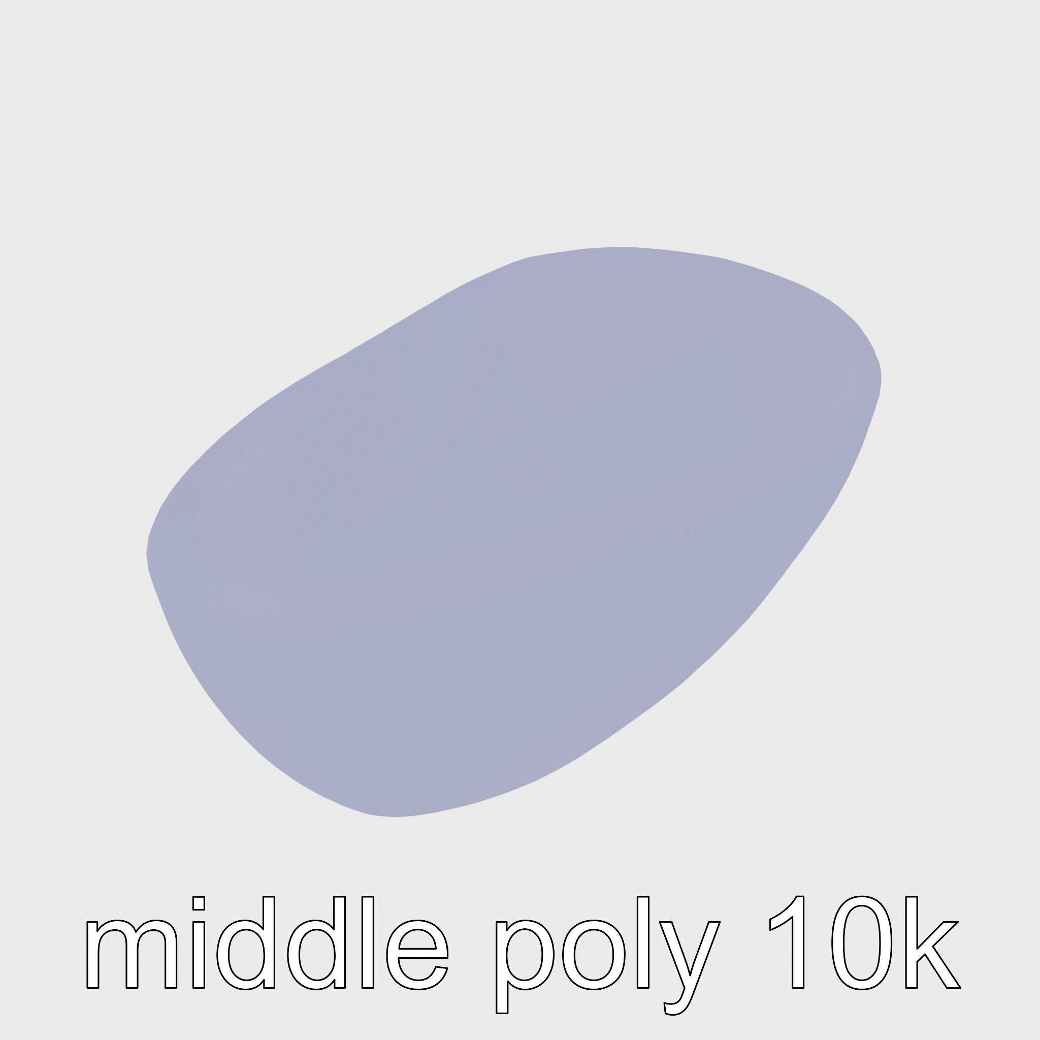 Stylized Oval Stone Bathtub model pack Low-poly 3D model_32