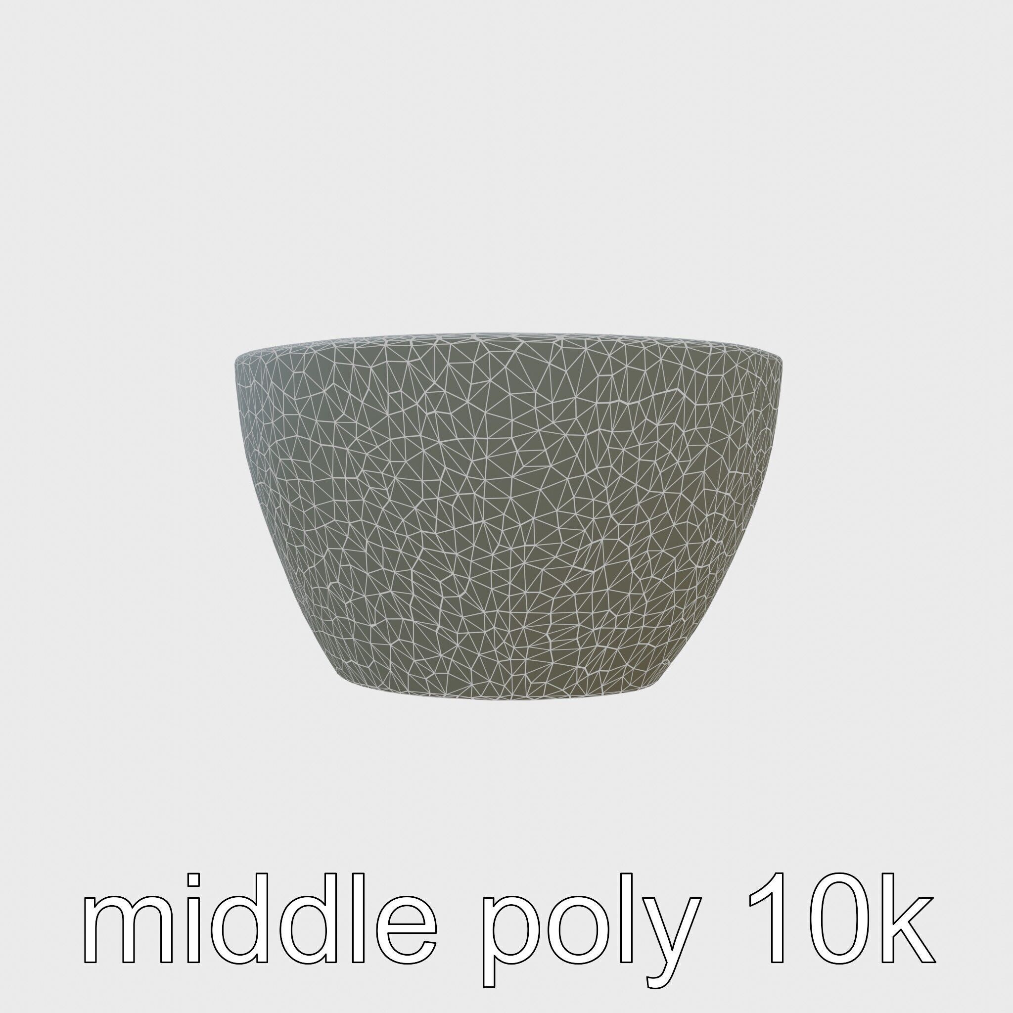 Stylized Oval Stone Bathtub model pack Low-poly 3D model_22
