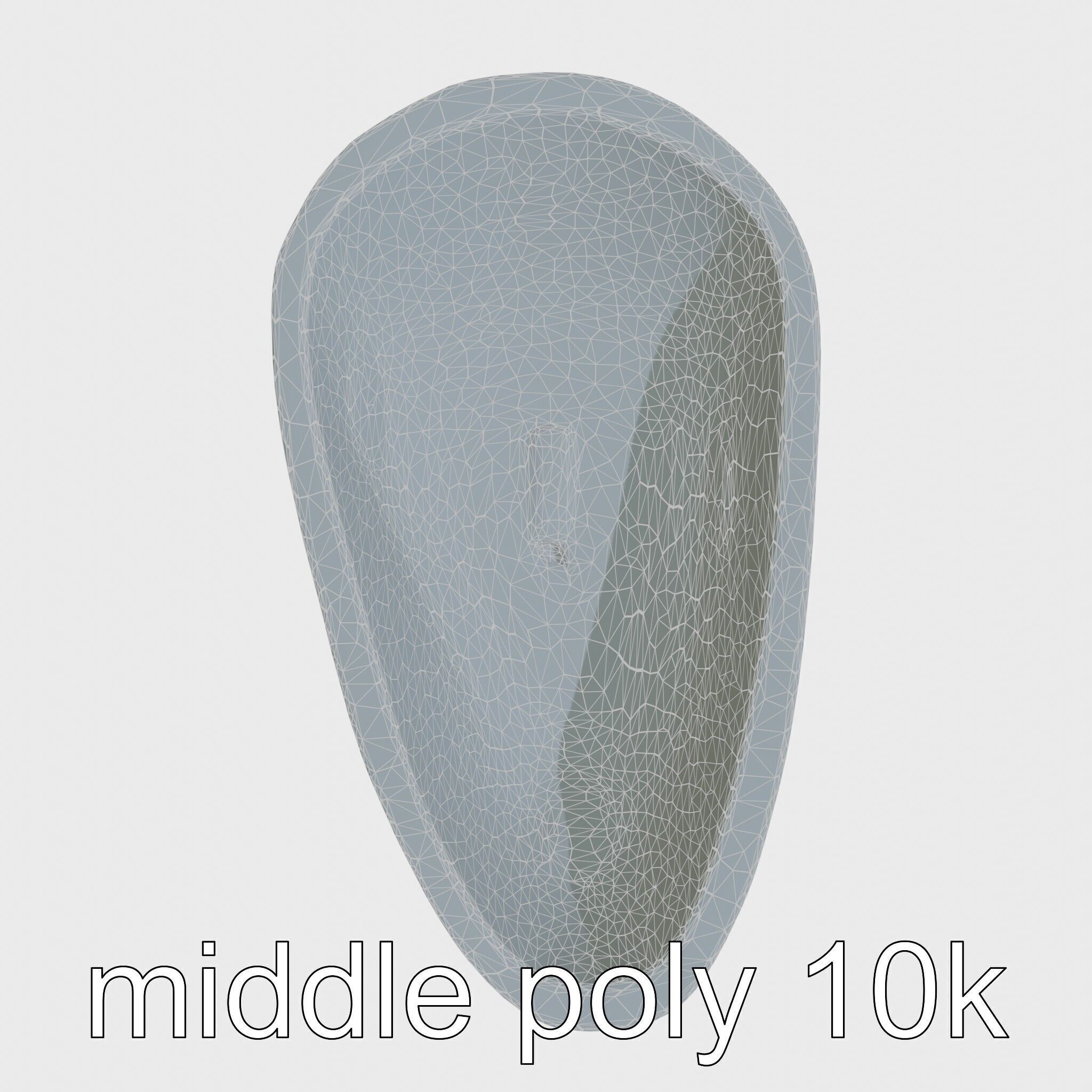 Stylized Oval Stone Bathtub model pack Low-poly 3D model_9