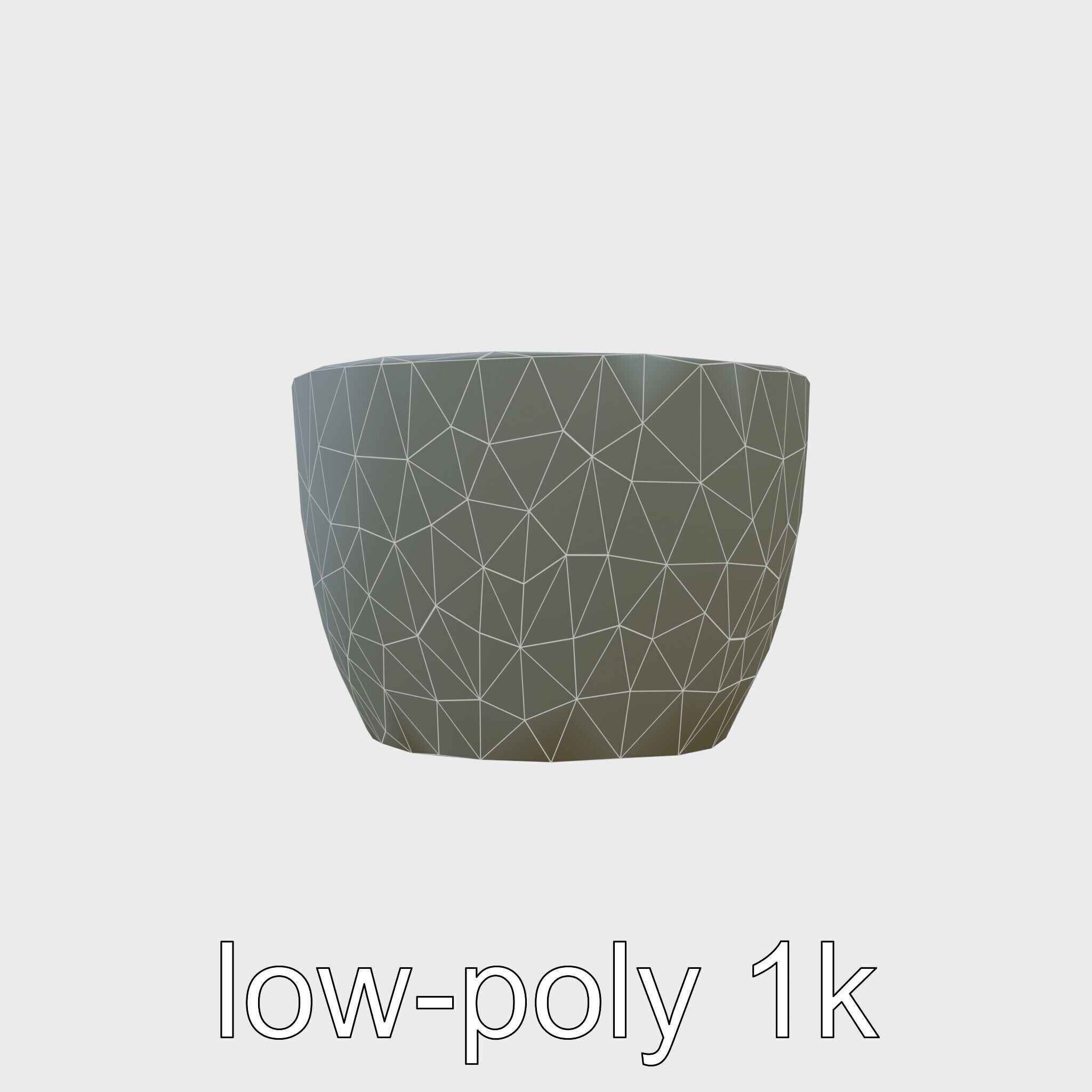 Stylized Oval Stone Bathtub model pack Low-poly 3D model_10