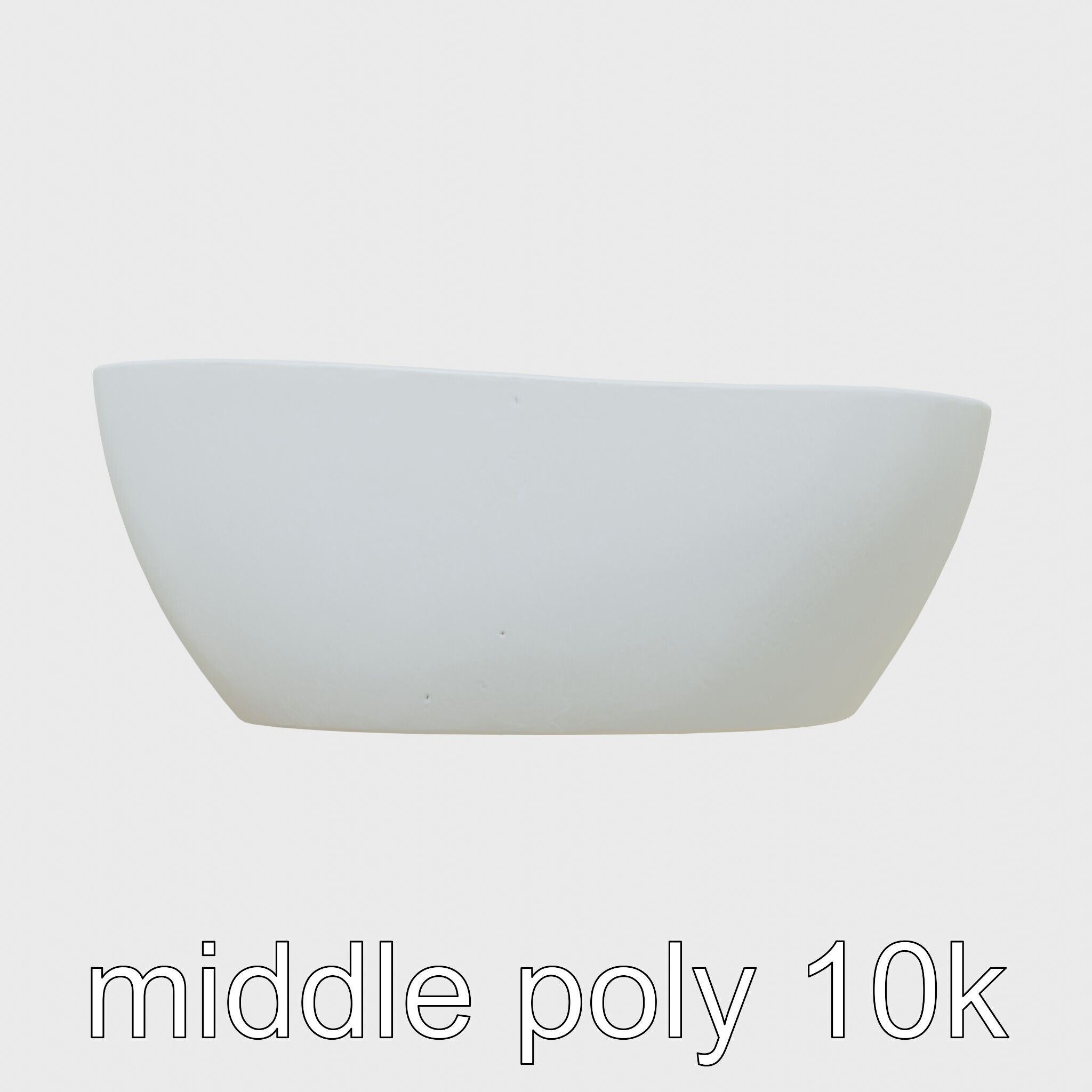 Stylized Oval Stone Bathtub model pack Low-poly 3D model_20