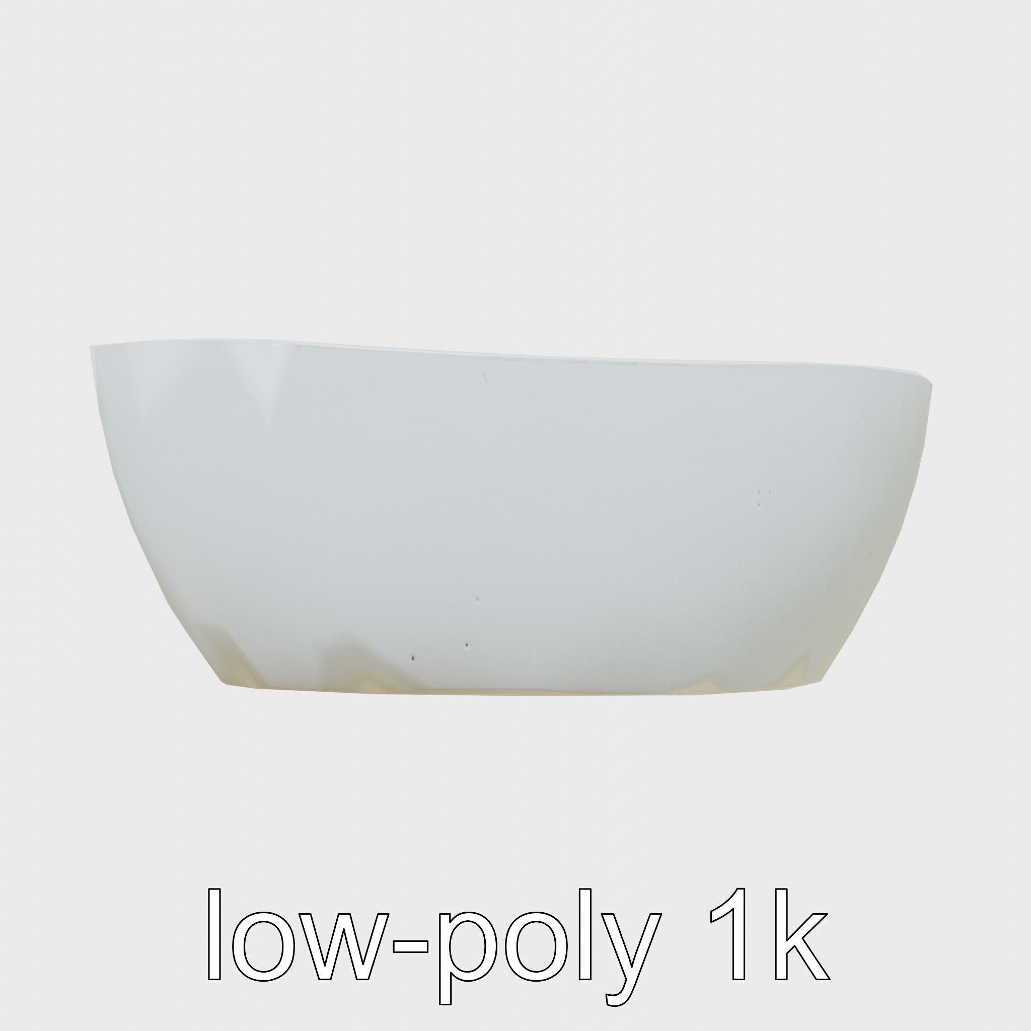 Stylized Oval Stone Bathtub model pack Low-poly 3D model_18