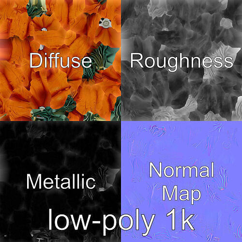 Futuristic Stylized Pumpkin model pack Low-poly 3D model 2
