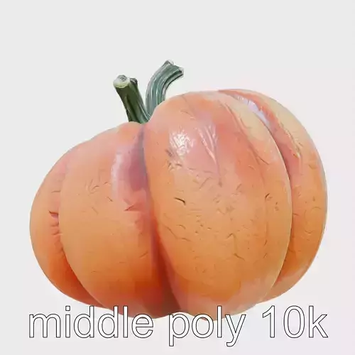 Futuristic Stylized Pumpkin model pack Low-poly 3D model