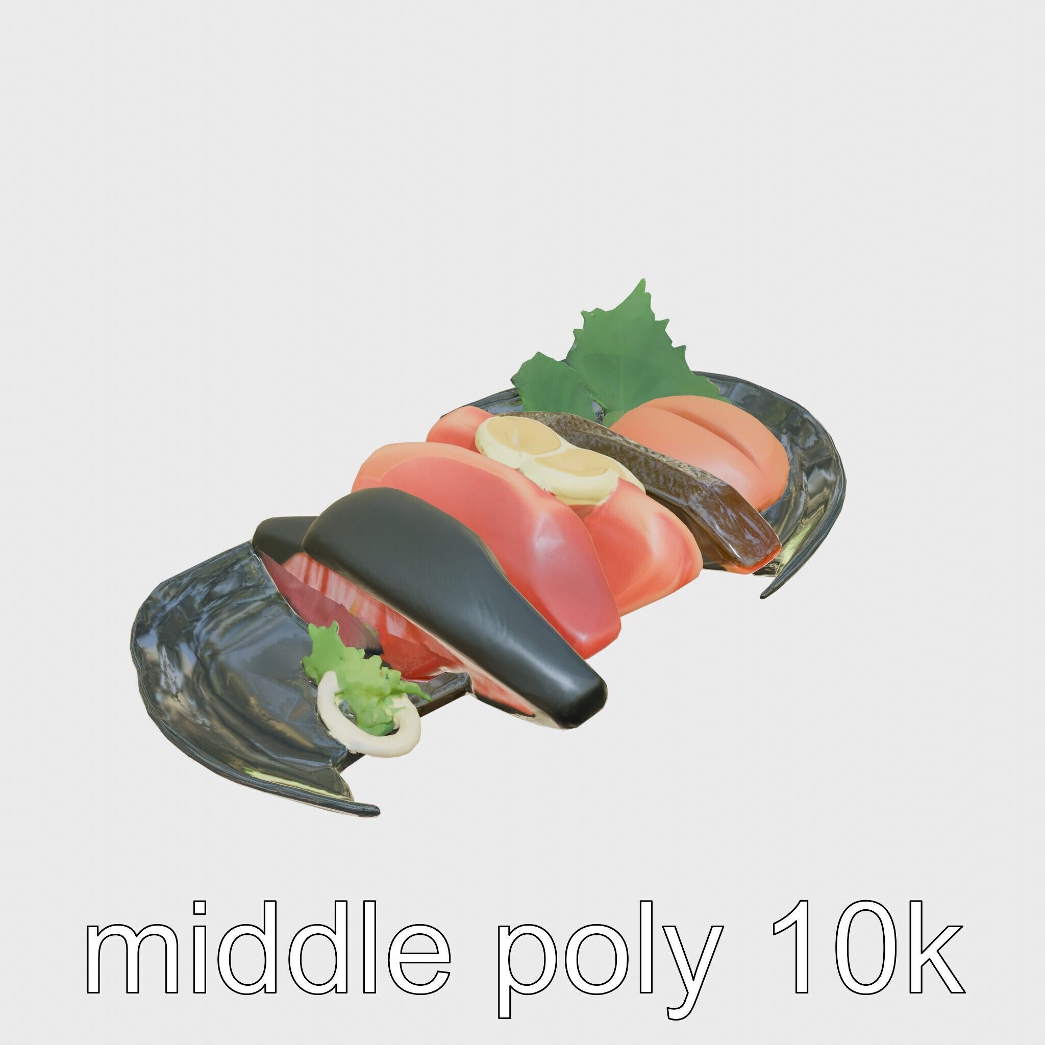 Luxurious Sashimi Plate 3D Model Pack Low-poly 3D model_12
