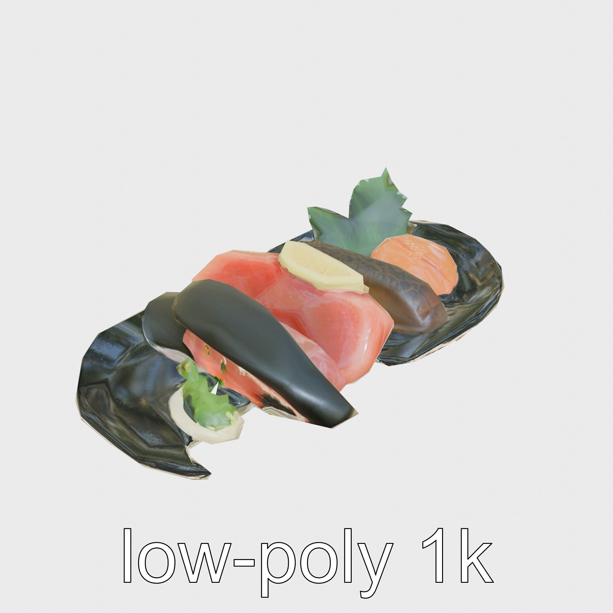 Luxurious Sashimi Plate 3D Model Pack Low-poly 3D model_13