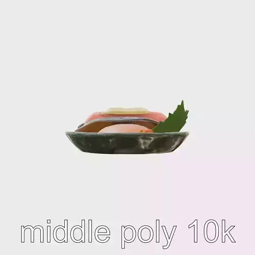 Luxurious Sashimi Plate 3D Model Pack