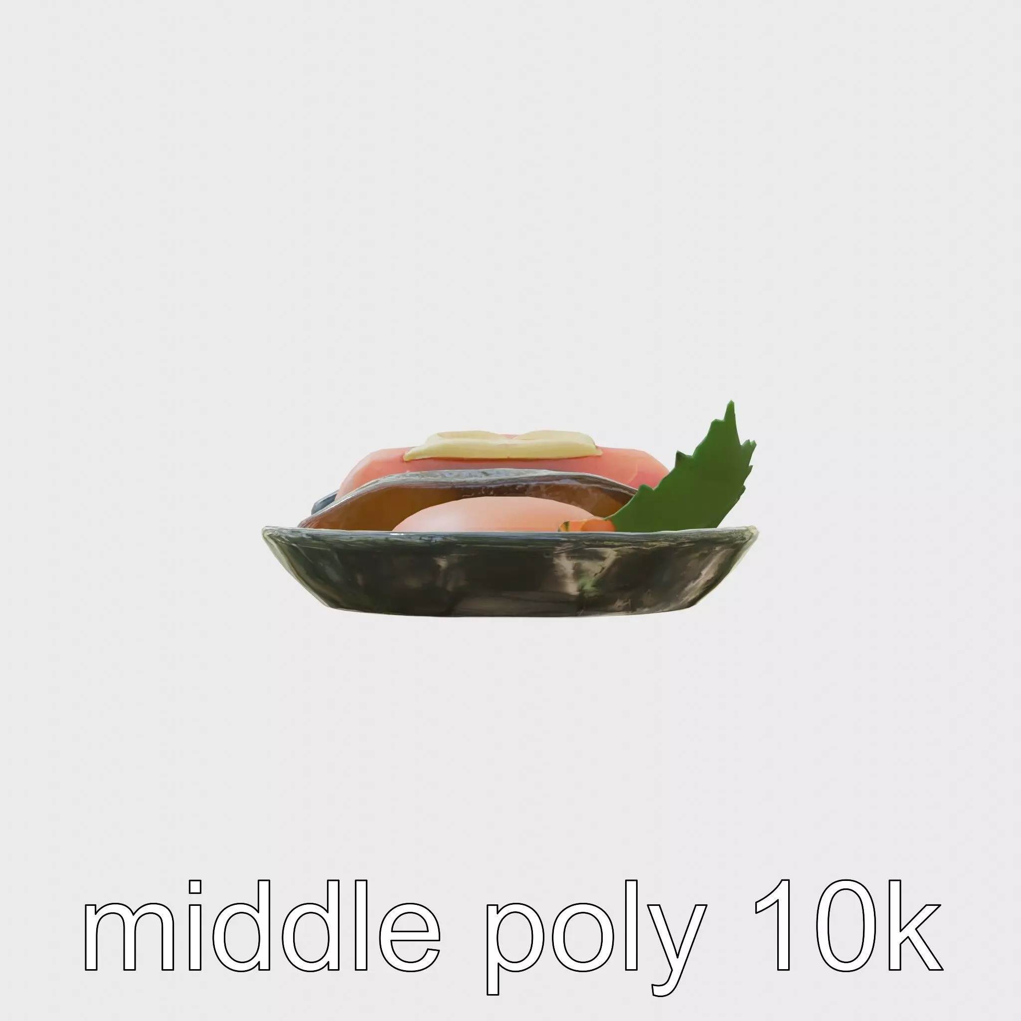 Luxurious Sashimi Plate 3D Model Pack Low-poly 3D model_0