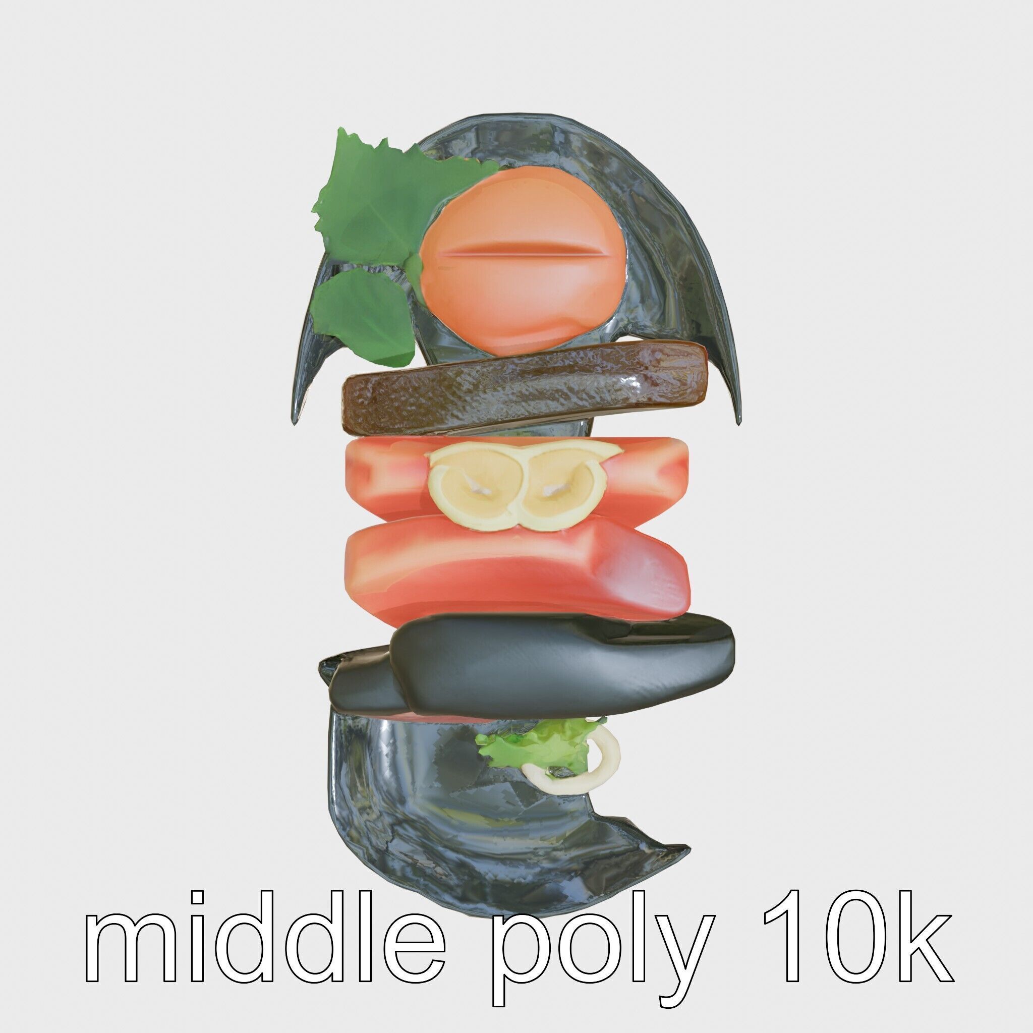 Luxurious Sashimi Plate 3D Model Pack Low-poly 3D model_31