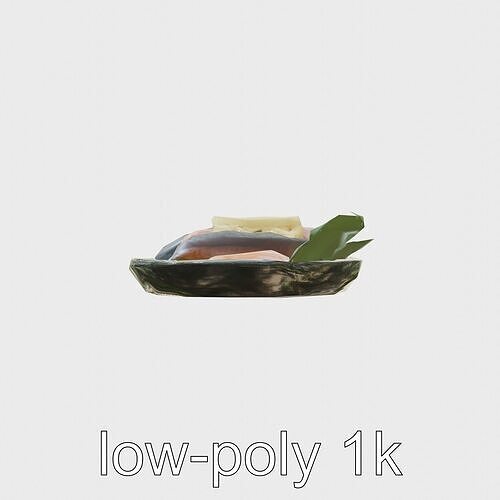 Luxurious Sashimi Plate 3D Model Pack Low-poly 3D model 5