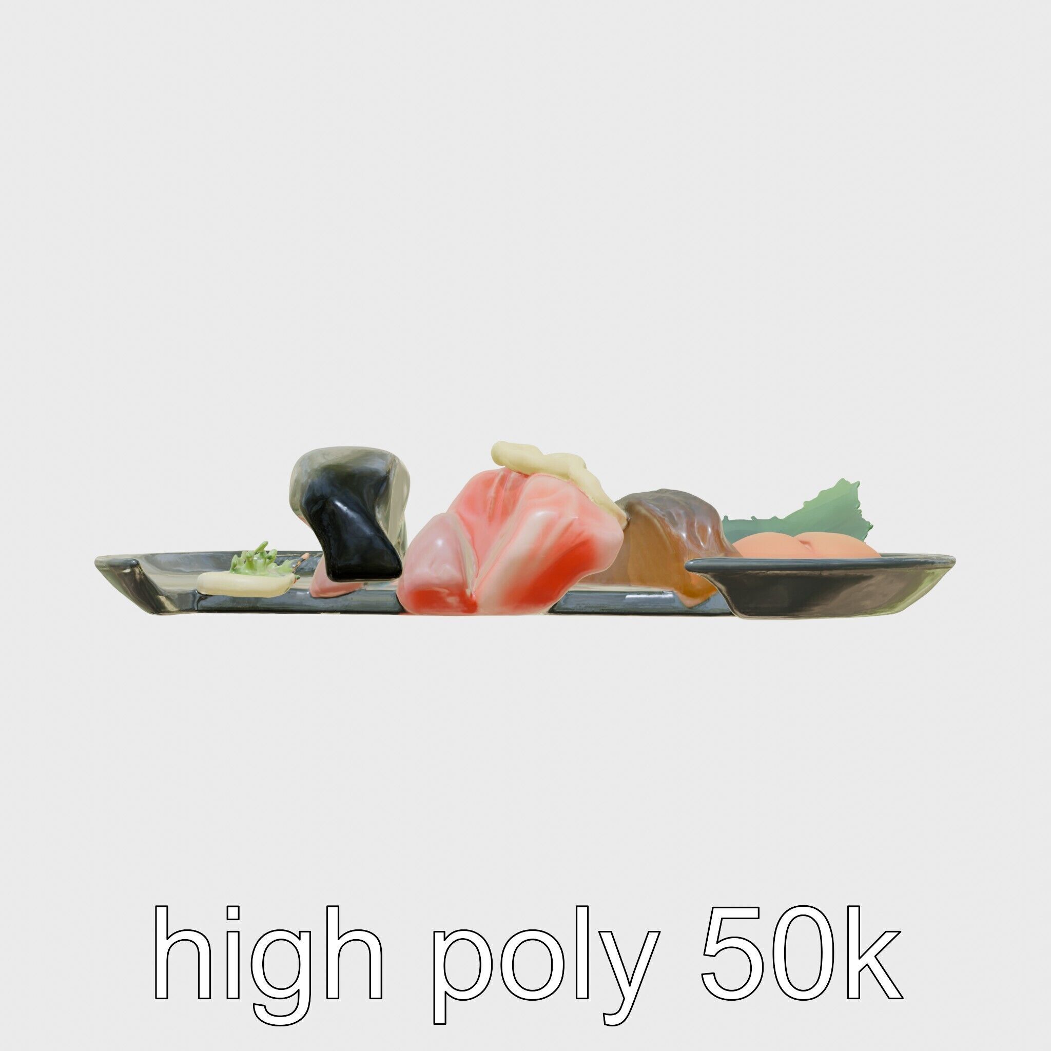 Luxurious Sashimi Plate 3D Model Pack Low-poly 3D model_21