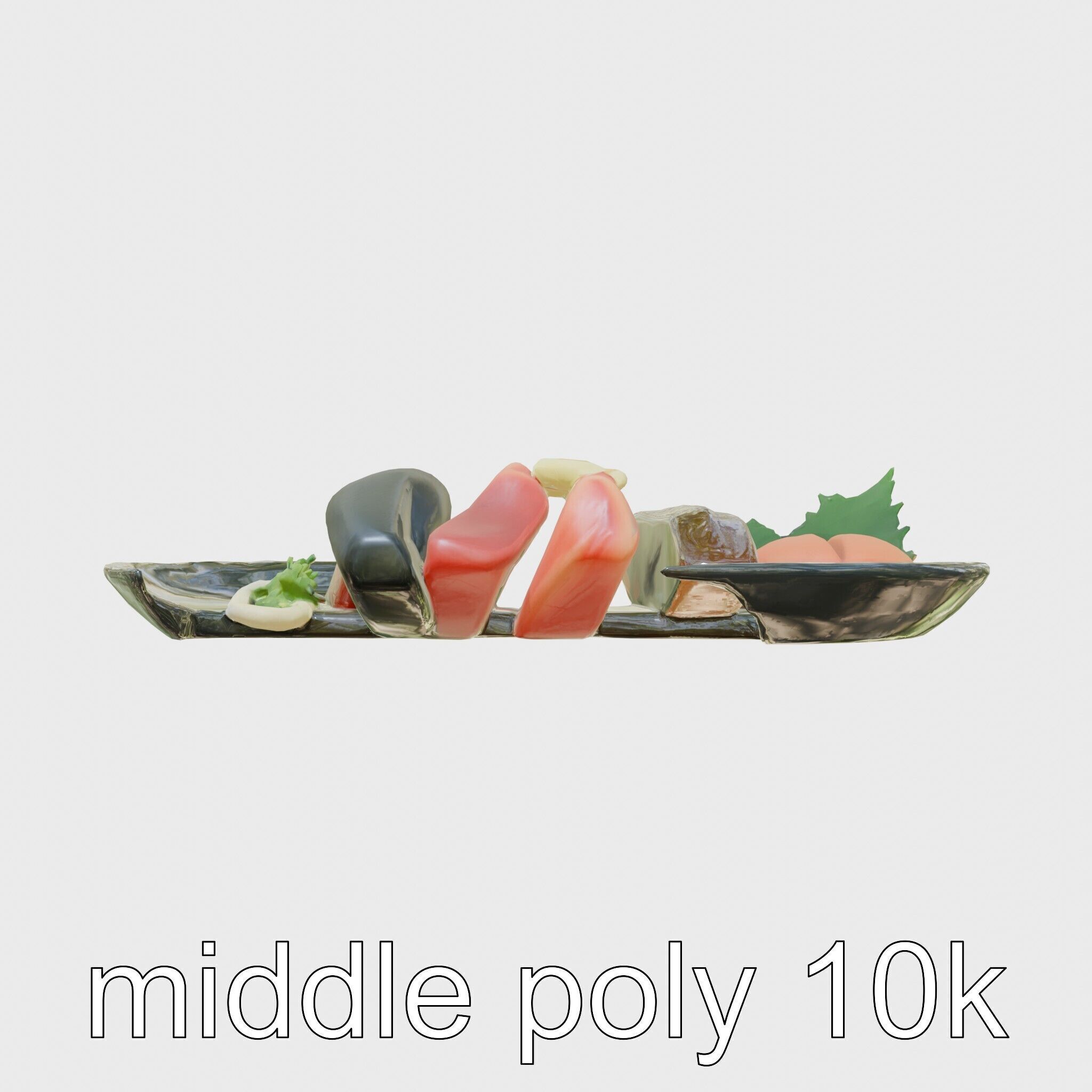 Luxurious Sashimi Plate 3D Model Pack Low-poly 3D model_16
