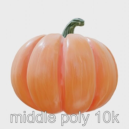 Magical Glowing Pumpkin Fantasy Halloween model pack Low-poly 3D model