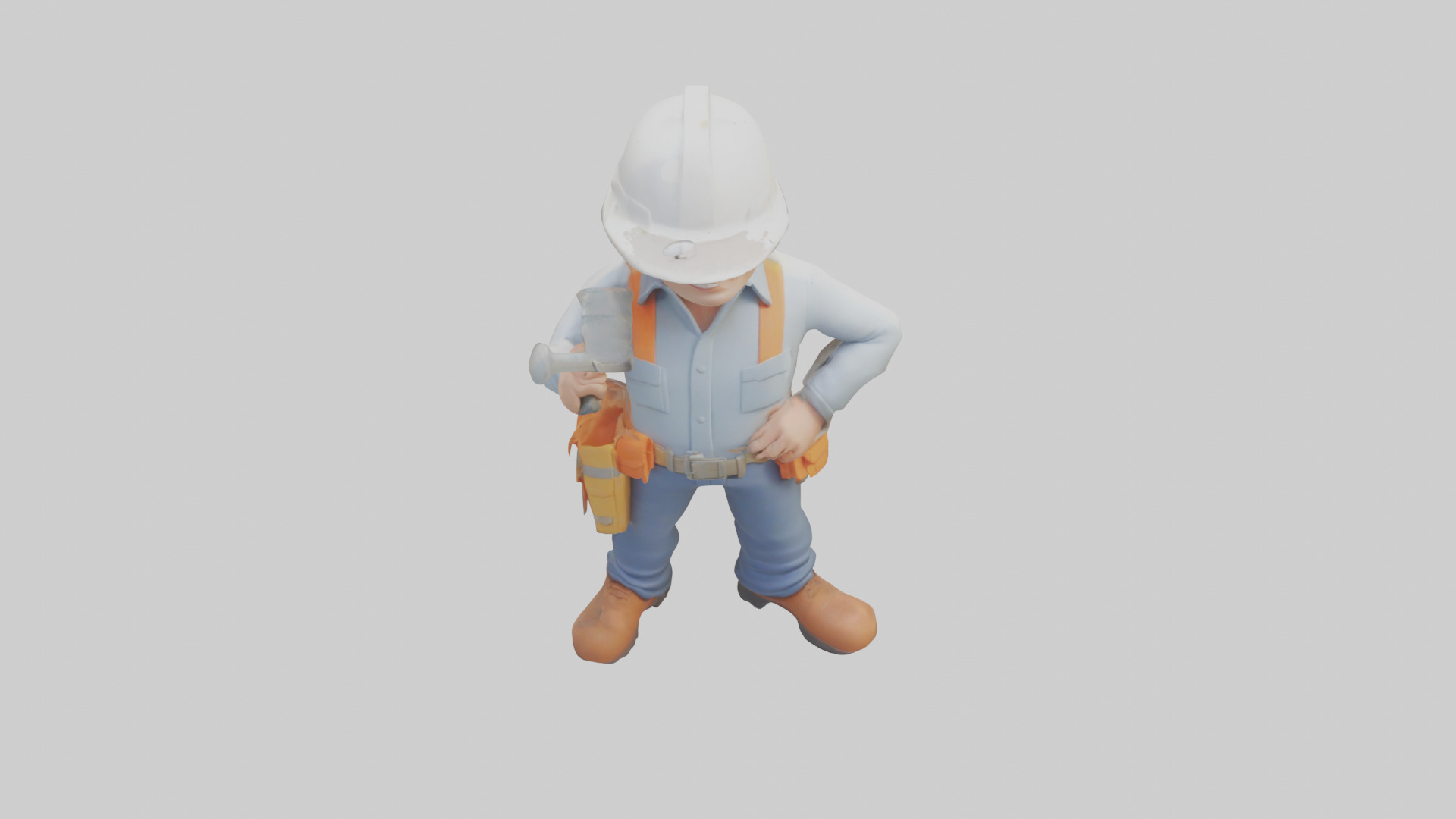 Cartoon Building Contractor model 3D model_16