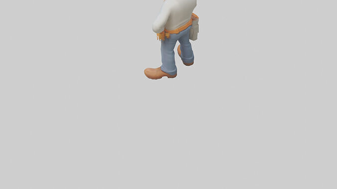 Cartoon Building Contractor model 3D model 6