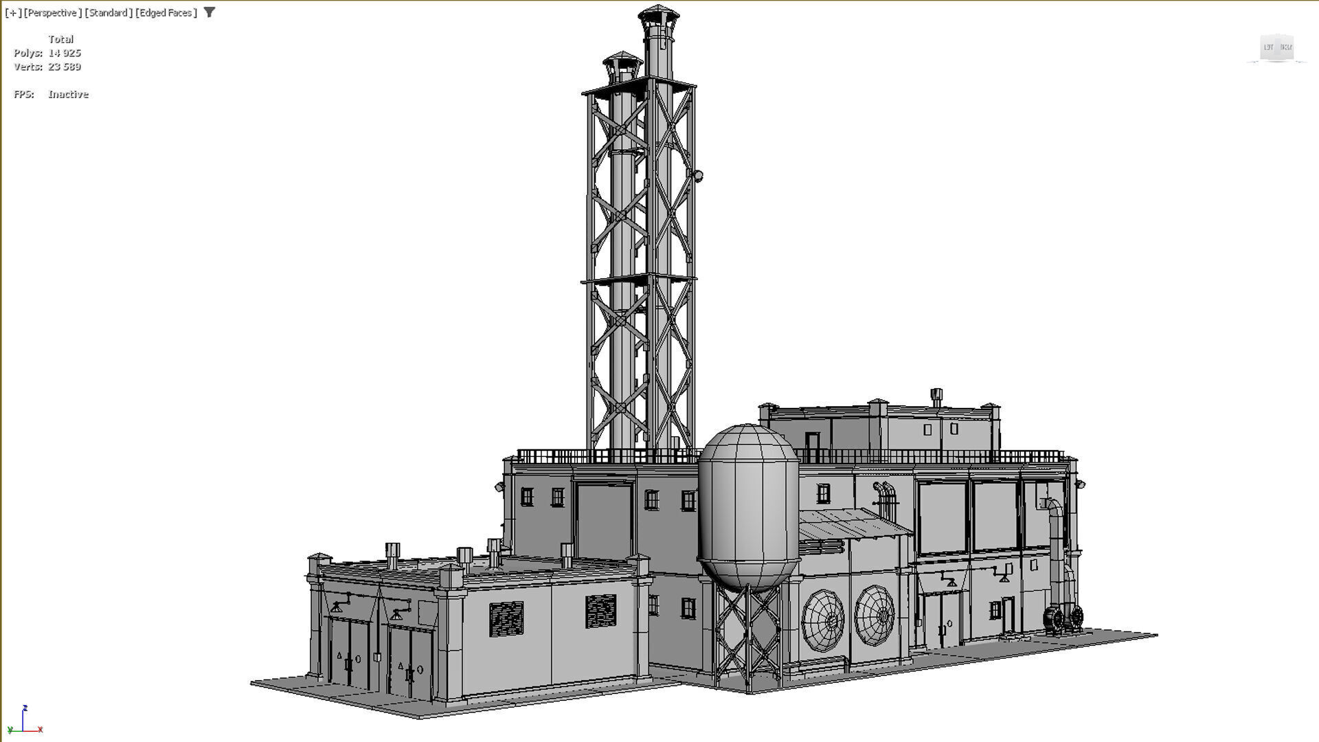 Old factory Low-poly 3D model_12