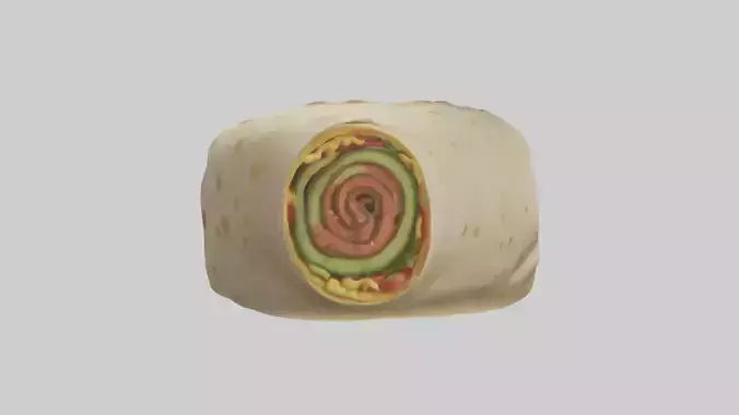 Cartoon Burrito model 3D model