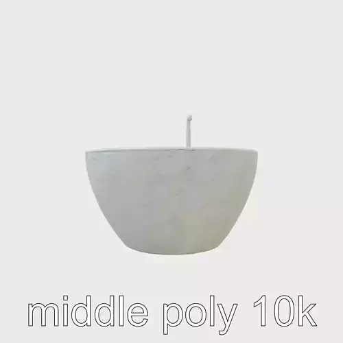 Futuristic Oval Bathtub Stone Metallic model pack