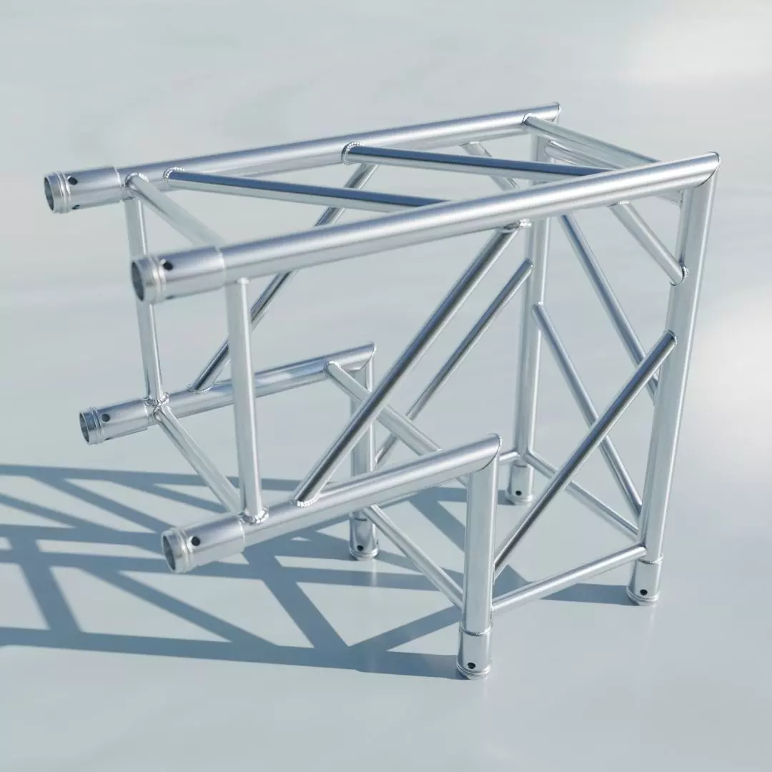 Standard Truss Square Connector 1 Low-poly 3D model_0