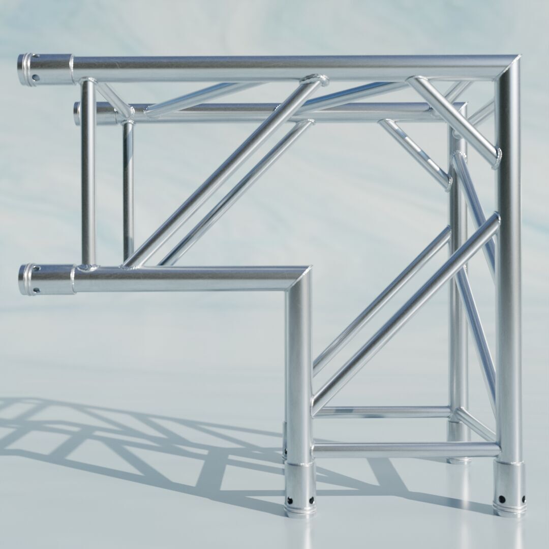 Standard Truss Square Connector 1 Low-poly 3D model_8