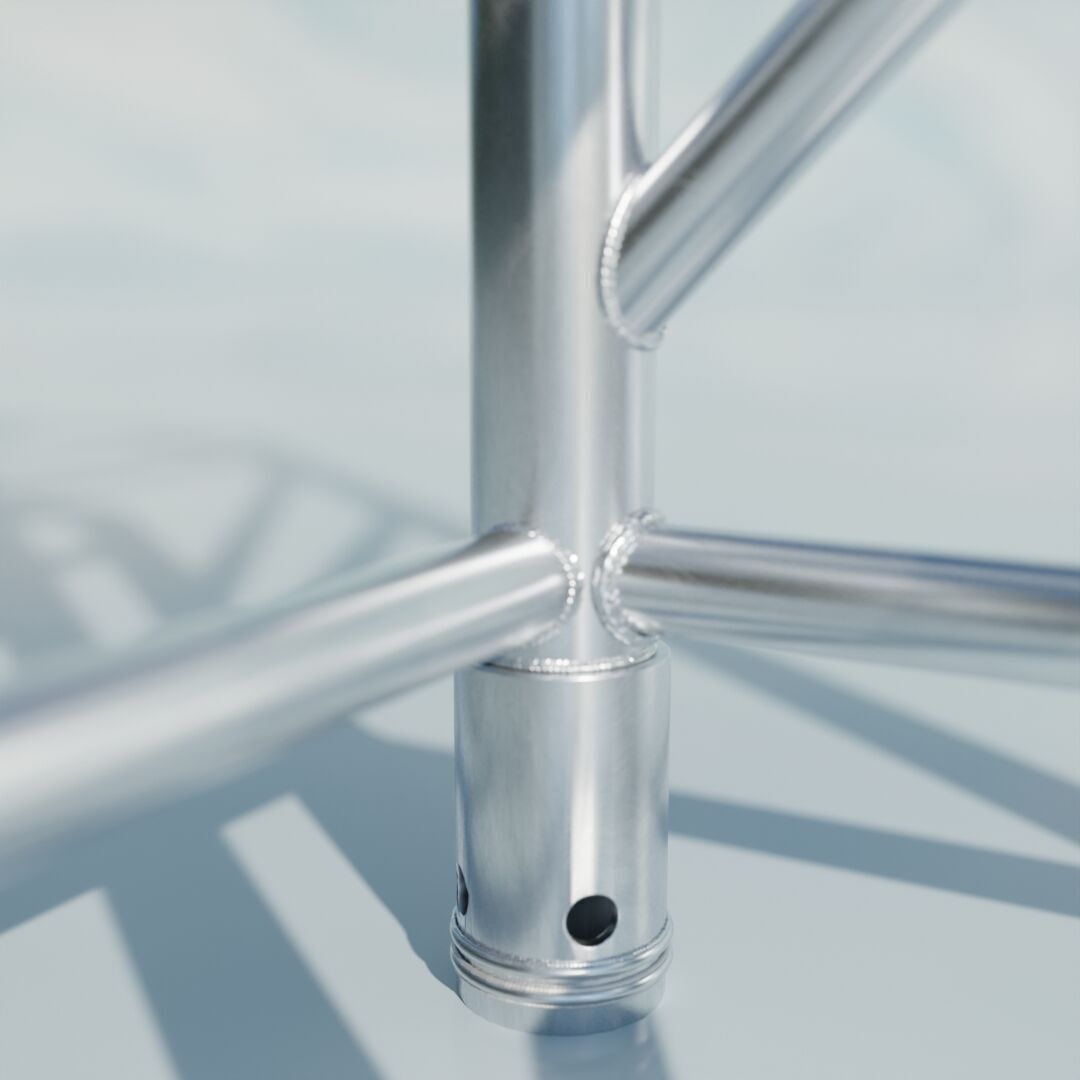 Standard Truss Square Connector 1 Low-poly 3D model_4