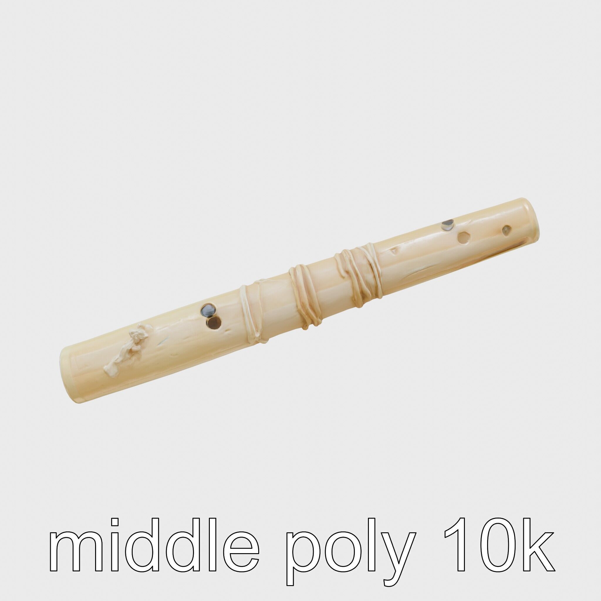 Bamboo Pan Flute Acoustic Instrument model pack Low-poly 3D model_22