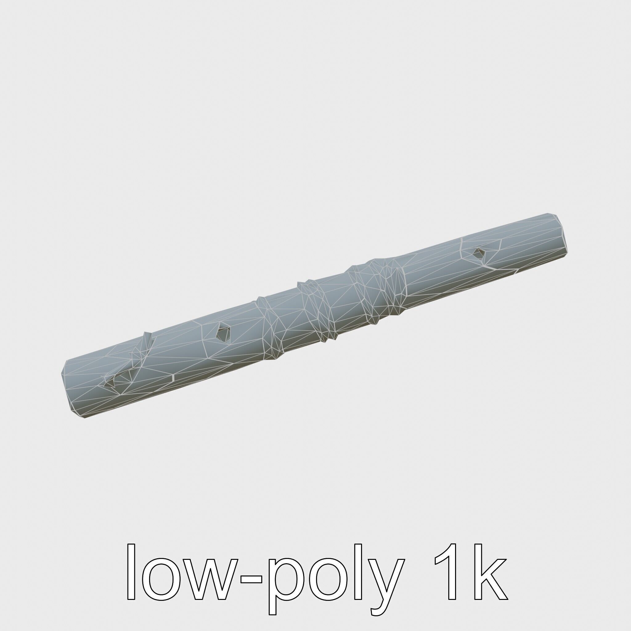 Bamboo Pan Flute Acoustic Instrument model pack Low-poly 3D model_17