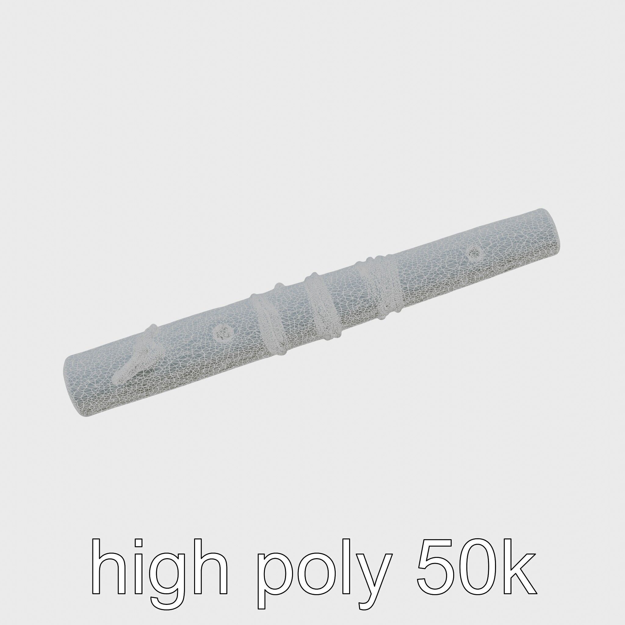 Bamboo Pan Flute Acoustic Instrument model pack Low-poly 3D model_27