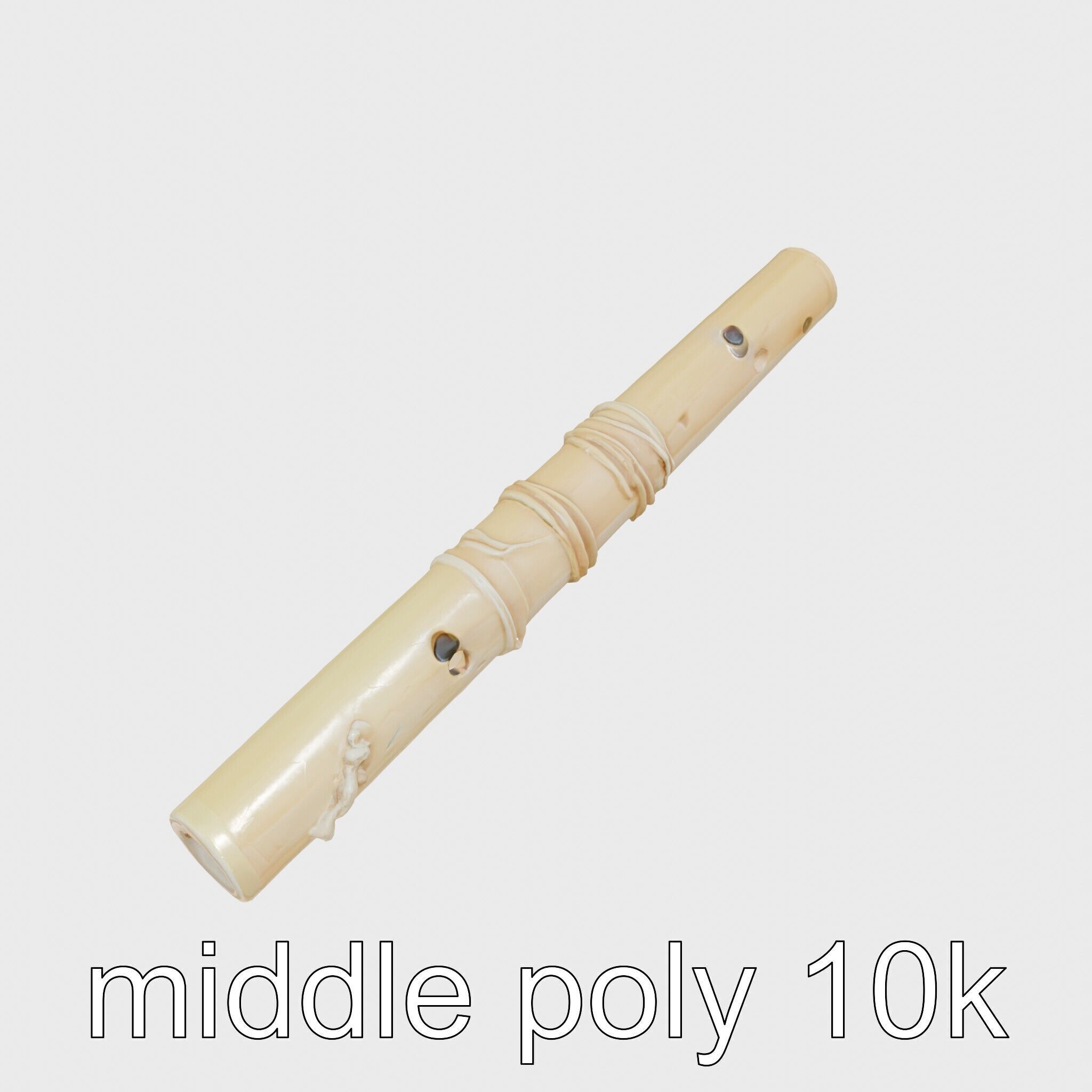 Bamboo Pan Flute Acoustic Instrument model pack Low-poly 3D model_12